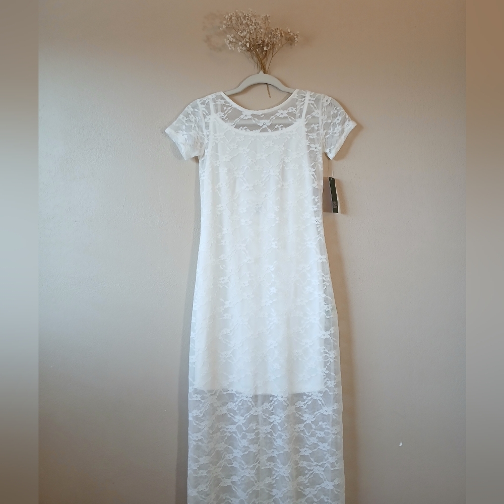 Wild Fable White Lace Maxi Dress